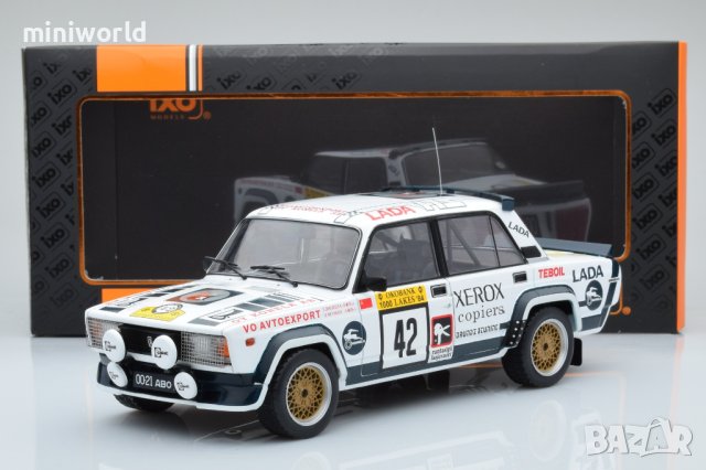 ВАЗ 2105 ЛАДА VFTS Rally 1000 Lakes 1984 - мащаб 1:18 на IXO моделът е нов в PVC дисплей-кейс, снимка 6 - Колекции - 42920203
