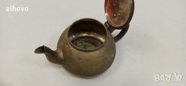 Месингов чайник, снимка 3 - Антикварни и старинни предмети - 32717567