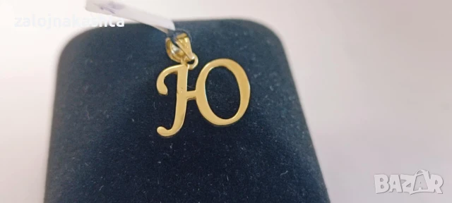 Нова Златна буква-Ю-1,13гр/14кр, снимка 2 - Колиета, медальони, синджири - 51331307