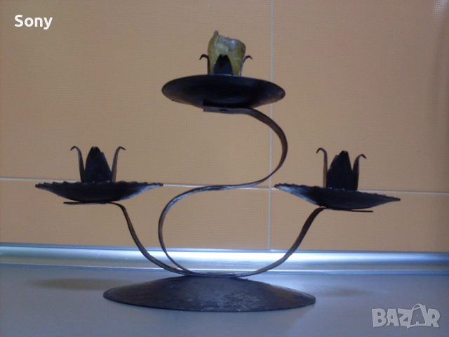 Стар железен свещник., снимка 8 - Антикварни и старинни предмети - 52712492