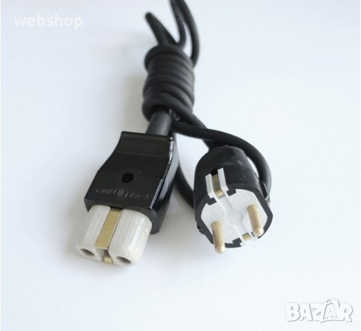 Български захранващ кабел за скара с гумен щепсел шуко/щекер 1,5m 220V, снимка 1 - Други - 38372334