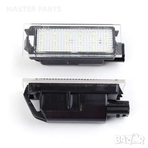 LED плафони заден регистрационен номер Mercedes Opel Nissan Renault Dacia, снимка 4 - Части - 47696597