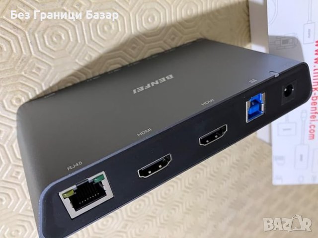 Нов 12-в-1 USB 3.0 докинг станция с двоен HDMI дисплей 6*USB порта SD TF четец, снимка 8 - Друга електроника - 43177263