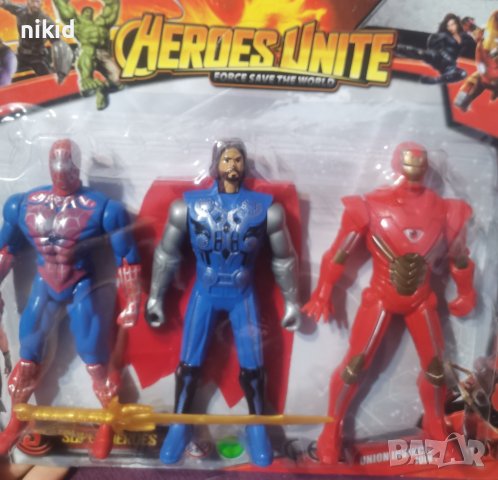 2 вида 3 бр Avengers Отмъстителите Хълк Капитан Америка Спайдърмен Тор  пластмасови фигурки играчки , снимка 3 - Фигурки - 33703935