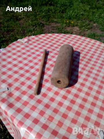 Старо дървено валяче, снимка 4 - Други ценни предмети - 28680949