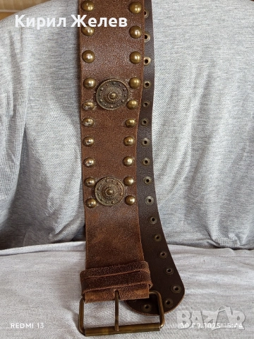 Дамски кожен колан с капси много красив стилен дизайн 16713, снимка 6 - Колани - 51892678