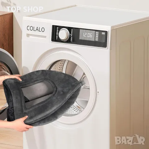 2в1 котешка къща Cat Cave Cat Bed Fluffy Cuddly Cave with Cushion Перяща се котешка къща Вътрешна сг, снимка 4 - За котки - 48818894