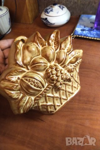 Френска  ръчно изработена керамична форма за печене  , снимка 3 - Декорация за дома - 33533552