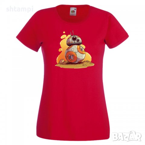 Дамска тениска Star Wars BB-8 WOMEN Star Wars Игра,Изненада,Подарък,Геймър,, снимка 3 - Тениски - 36788699