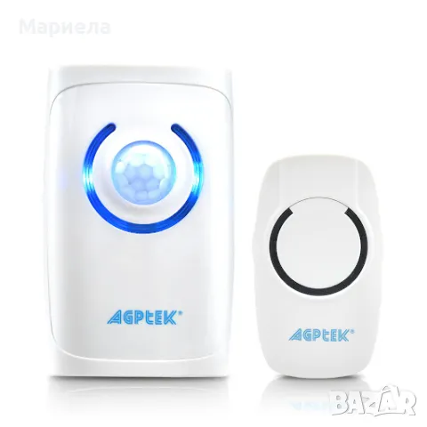 4 в 1 безжичен звънец / звънец със син LED индикатор