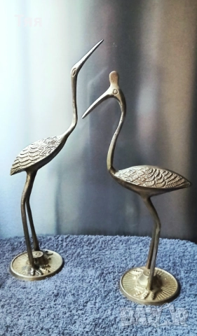 Бронзови скулптори на чапли 