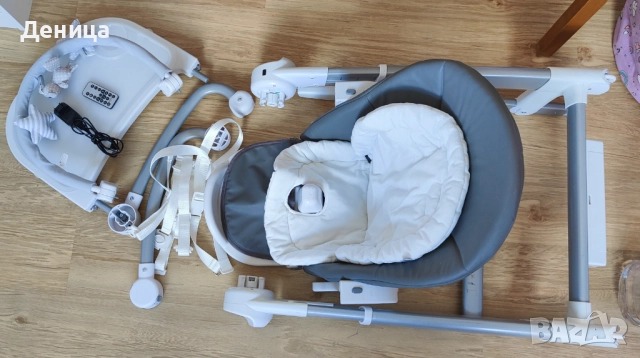 Детска люлка / Столче за хранене 3 в 1 KikkaBoo - Prima, сиво, снимка 4 - Столчета за хранене - 52929087