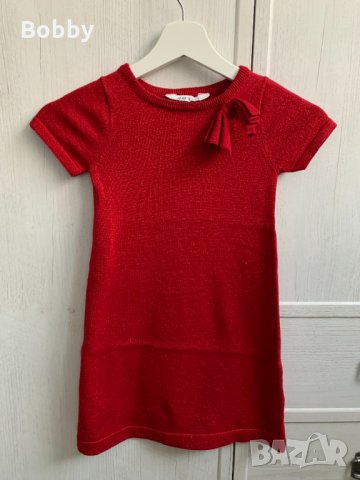 Червена блестяща рокля H&M 4-6 години, снимка 3 - Детски рокли и поли - 29075763