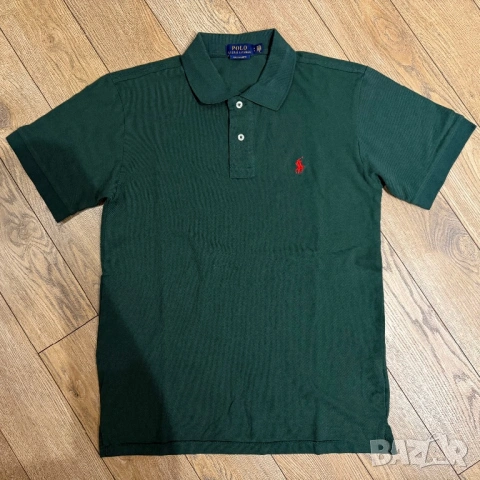 Мъжка тениска с яка Polo Ralph Lauren | M размер, снимка 2 - Тениски - 53565756