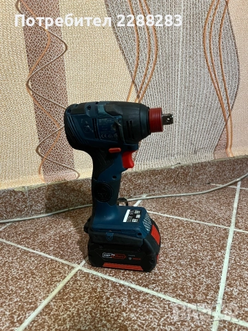 Безчетков акумулаторен гайковерт импакт Бош Bosch GDX 18V-210 C + 5А, снимка 9 - Винтоверти - 53571279