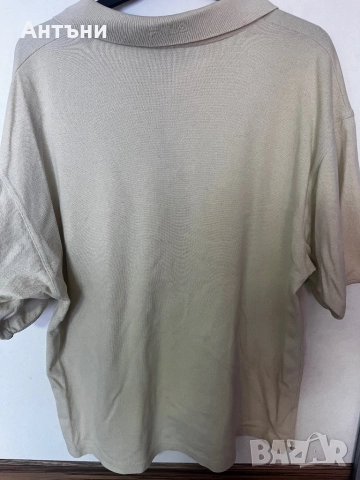Кремообразно поло с къс ръкав, снимка 2 - Тениски - 52870483