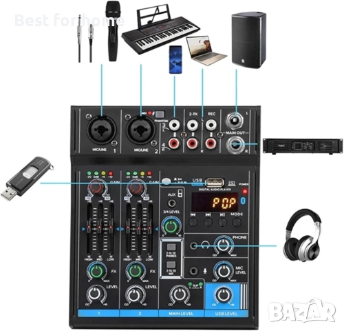 Преносим DJ миксер, снимка 7 - Други - 52350883