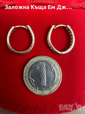 Златни дамски обеци 2.70гр. 14к., снимка 2 - Обеци - 49632008