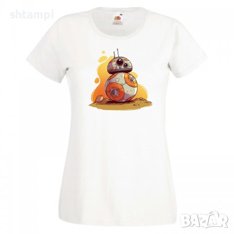 Дамска тениска Star Wars BB-8 WOMEN Star Wars Игра,Изненада,Подарък,Геймър,, снимка 2 - Тениски - 36788699