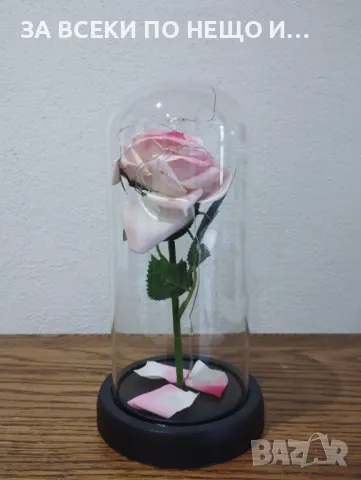 Вечна LED светеща роза в стъкленица , снимка 3 - Изкуствени цветя - 50440946