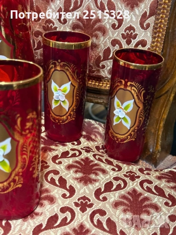 красив комплект мурано, снимка 5 - Антикварни и старинни предмети - 53452023