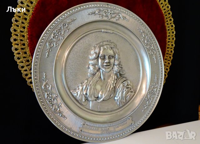 Калаена чиния Циганката Frans Hals,пано от калай. , снимка 5 - Антикварни и старинни предмети - 37054275