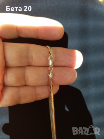 Сребърно колие змийска плетка, сребро 925, италианско сребърно колие, снимка 4 - Колиета, медальони, синджири - 35004124