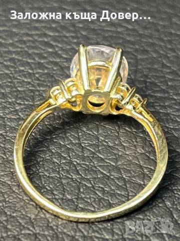 Златен пръстен венчална халка кубичен циркон ЧИСТО НОВ Gold halka venchalna prasten, снимка 5 - Пръстени - 53090710