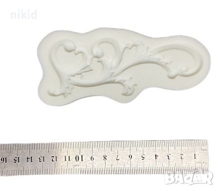 ОР6 Разклонен орнамент силиконов молд декорация украса фондан торта гипс, снимка 2 - Форми - 18809622