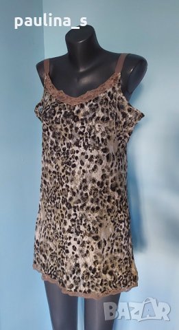 Нощница / туника / неглиже от еластична дантела "Zizzi"® / леопардов принт 