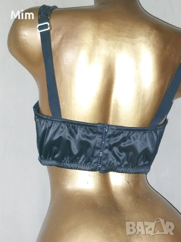 Н&М 90 D Черен сатенен сутиен  , снимка 5 - Бельо - 50834959