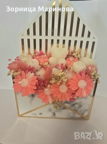 Ароматни букети от свещи, ръчна изработка , снимка 11 - Декорация за дома - 51321982