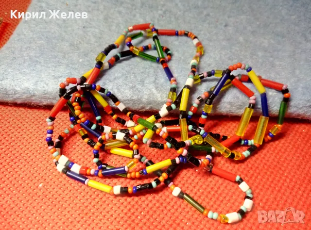 ПЪСТРОЗВЕТНА НЕЖНА МЪНИСТЕНА ОГЪРЛИЦА ФИНА РЪЧНА ИЗРАБОТКА РЕТРО СТИЛ 47268, снимка 2 - Колиета, медальони, синджири - 47315813