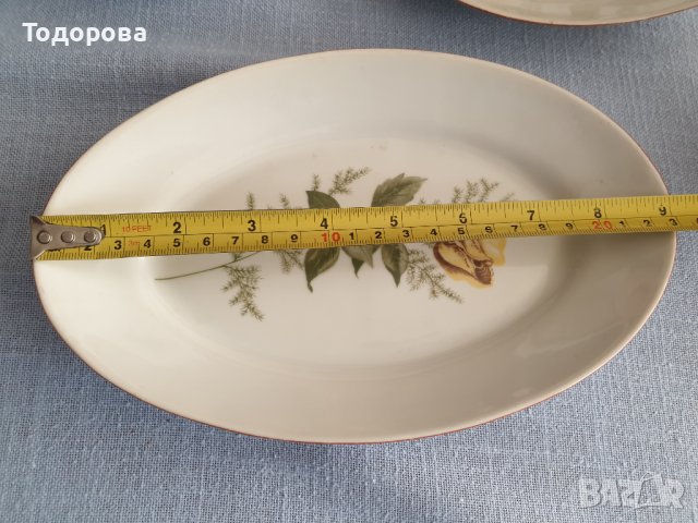 Комплект елипсовдни чинии-Дянко Стефанов., снимка 3 - Сервизи - 36612788