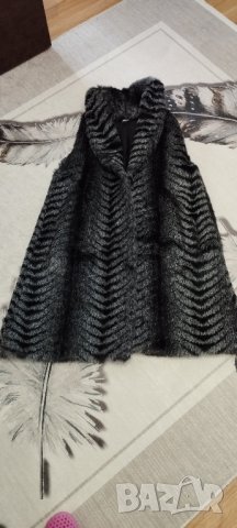 Дълъг елек с косъм , снимка 5 - Елеци - 43057250