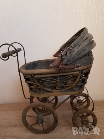 Ретро бебешка количка за кукли, снимка 7 - Антикварни и старинни предмети - 43466729