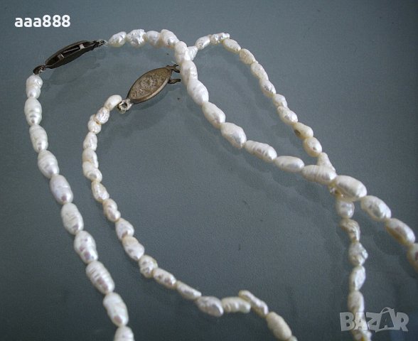 Колие естествени перли два броя , снимка 5 - Колиета, медальони, синджири - 39664361