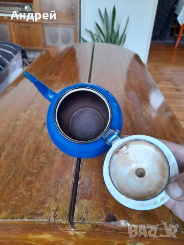 Стар емайлиран чайник #36, снимка 5 - Други ценни предмети - 43544753