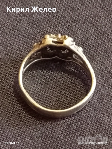 Сребърен пръстен с флорален мотив стил и елегантност 51138, снимка 8 - Пръстени - 52686020