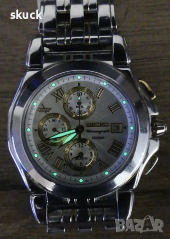 SEIKO Chronograph, Alarm (7T62-0EW0), снимка 10 - Мъжки - 44128731