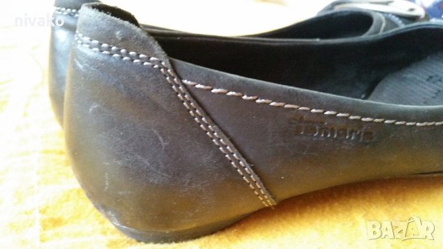Продавам дамски кожени обувки Тамарис, снимка 6 - Дамски ежедневни обувки - 38184470
