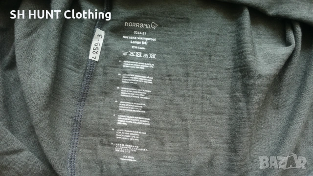 NORRONA Vikingwool Longs Caviar 100% Merino Wool размер S / M блуза 100% Мерино вълна - 2034, снимка 14 - Блузи - 53387440