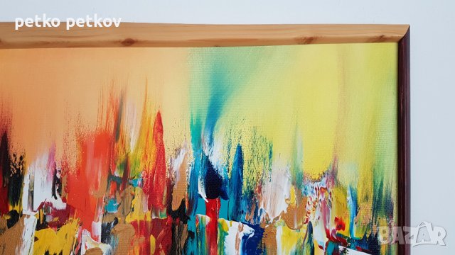 Абстрактнa картинa Geiranger, снимка 6 - Картини - 43283668