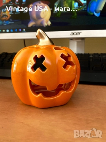 Малък керамичен свещник за Хелоуин / Halloween, снимка 2 - Декорация за дома - 52177295