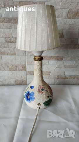 Стара нощна лампа - настолна - стъкло - Антика, снимка 4 - Антикварни и старинни предмети - 32658420