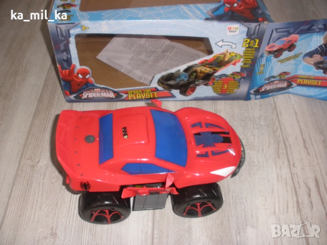 Кола-писта-Спайдърмен,червена, снимка 6 - Коли, камиони, мотори, писти - 53281862