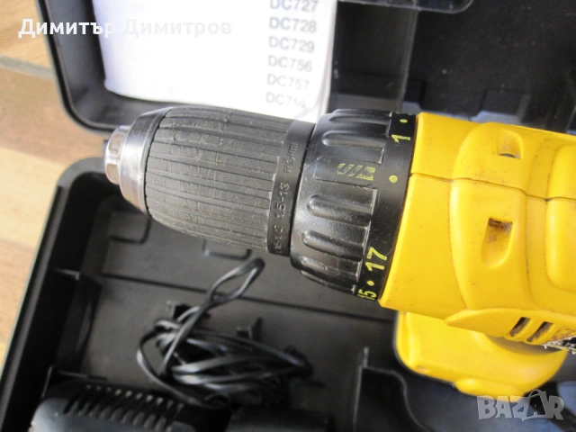 Продавам винтоверт DEWALT DC 756 с батерии Li-ion 2.5 Ah, снимка 12 - Винтоверти - 53114679
