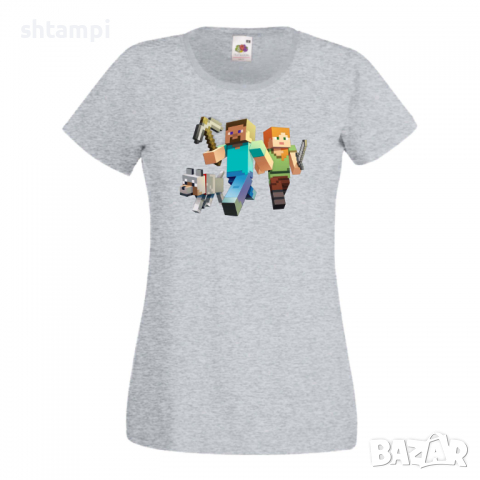 Дамска тениска Minecraft 1 майнкрафт Minecraft,Игра,Забавление,подарък,Изненада,Рожден Ден., снимка 7 - Тениски - 36520755