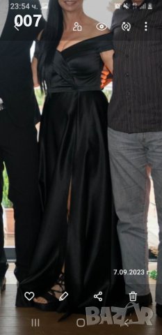 Черна бална рокля с Подарък обувки!, снимка 1 - Рокли - 41389431