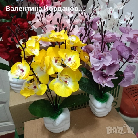 декорация с изкуствени орхидеи , снимка 4 - Декорация за дома - 52905726